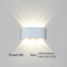 Cargar imagen en el visor de la galería, Lampara LED decorativa pared 6w IP65
