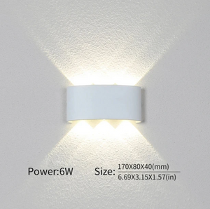 Lampara LED decorativa pared 6w IP65